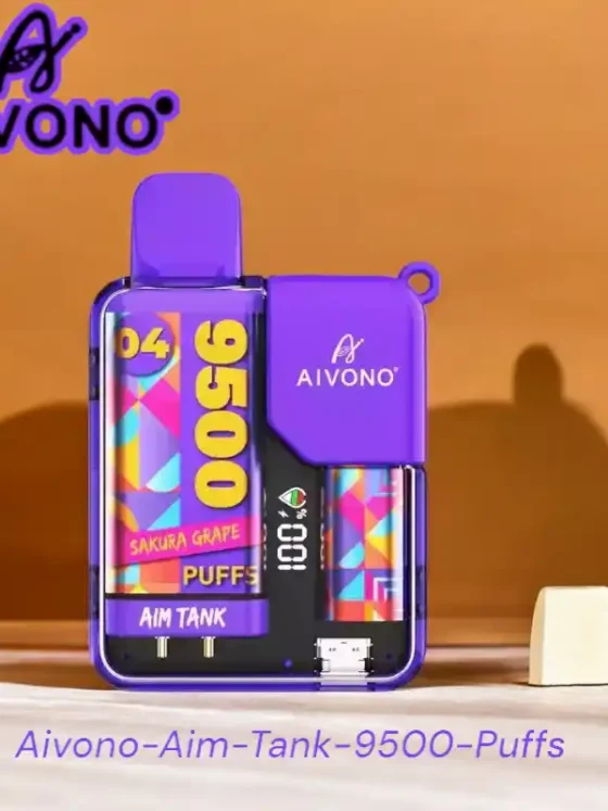 AIVONO Aim Tank 9500 Puffs Trendy Disposable Vape with OLED Screen & Child Lock Feature