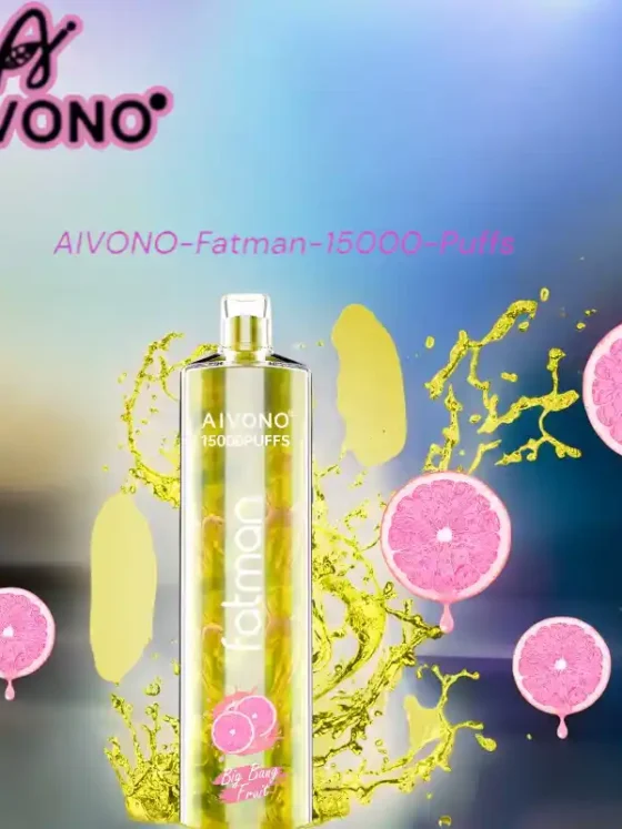 AIVONO Fatman 15000 Puffs Top Selling Vape with 15000 Puffs 5% Nicotine and Convenient Rechargeable Design