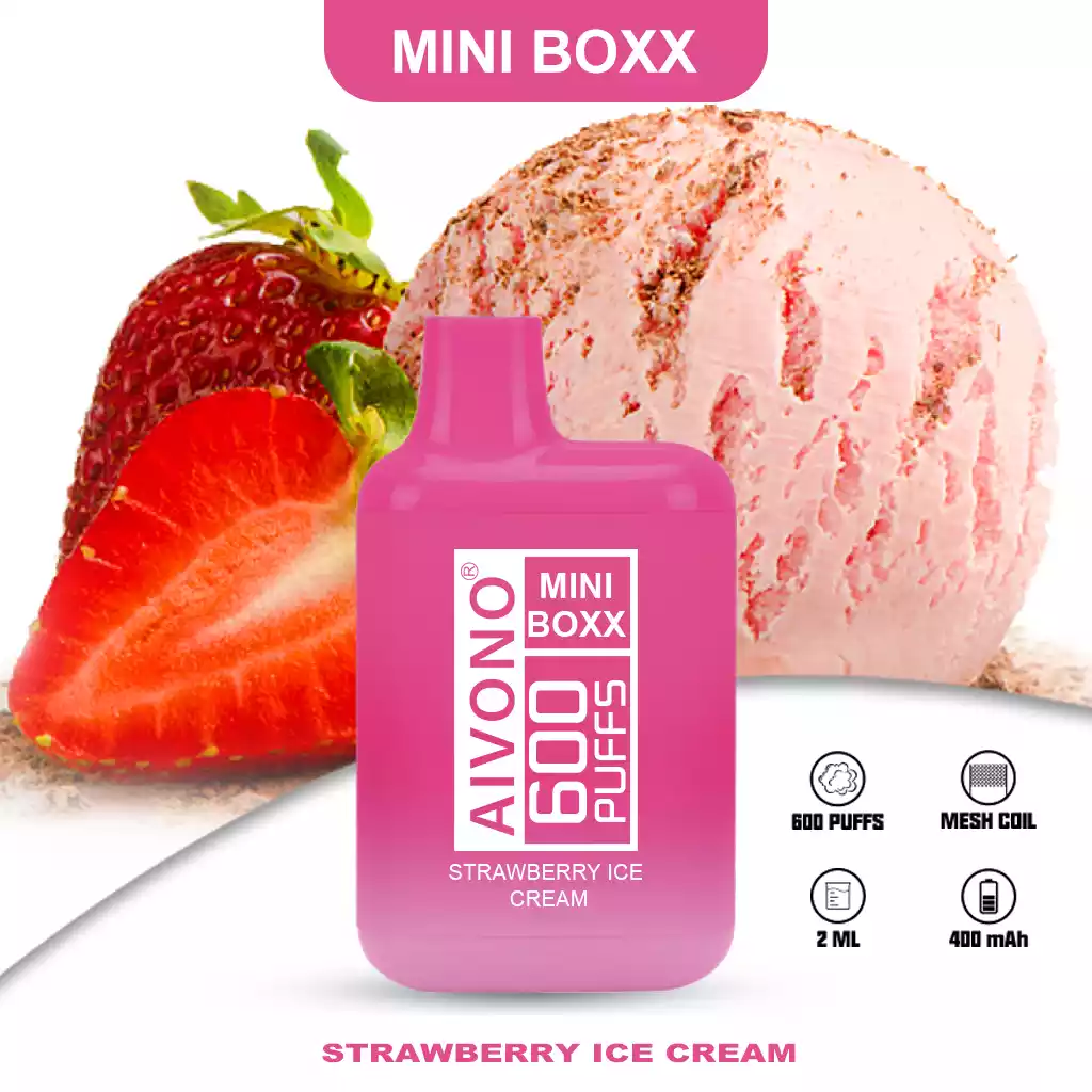 AIVONO Mini Boxx 600 Puffs Enjoy Trendy Vape Flavors with 5% Nicotine Salt (3) AIVONO Mini Boxx 600 Puffs Enjoy Trendy Vape Flavors with 5% Nicotine Salt (3)
