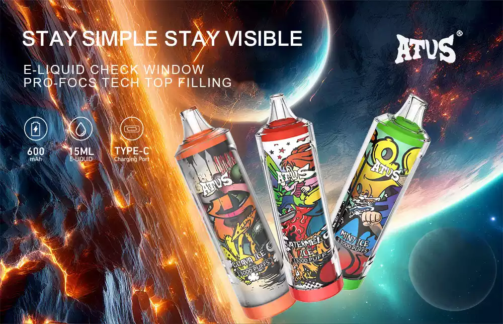ATVS 13000 Puffs Top Quality Disposable E Cigarette with 600mAh Battery and 13000 Puffs (1) ATVS 13000 Puffs Top Quality Disposable E Cigarette with 600mAh Battery and 13000 Puffs (1)