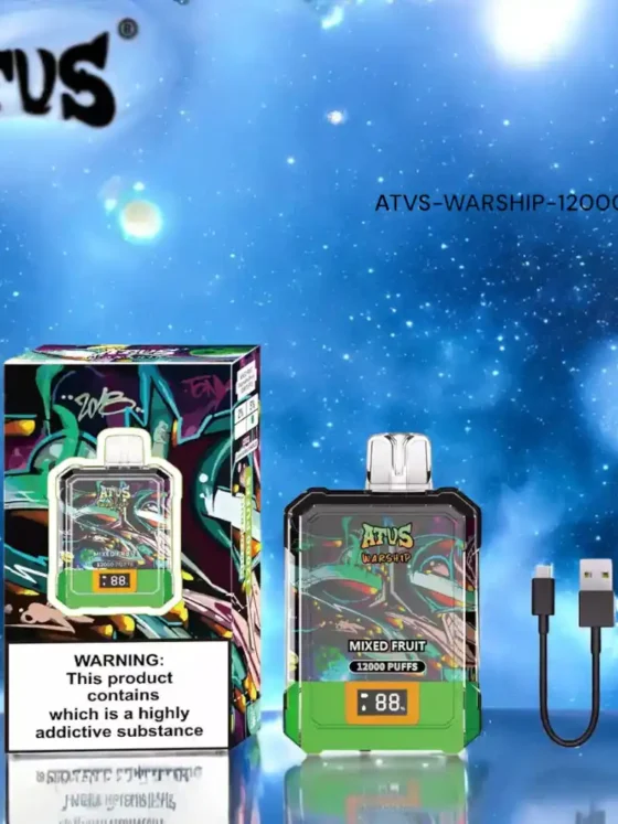 ATVS WARSHIP 12000 Puffs High Capacity 15ml E liquid for Ultimate Vaping Satisfaction