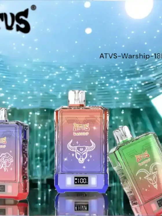 ATVS Warship 18000 Puffs Powerful 750mAh Battery and 0.9 Ohm Mesh Coil for 18000 Puffs