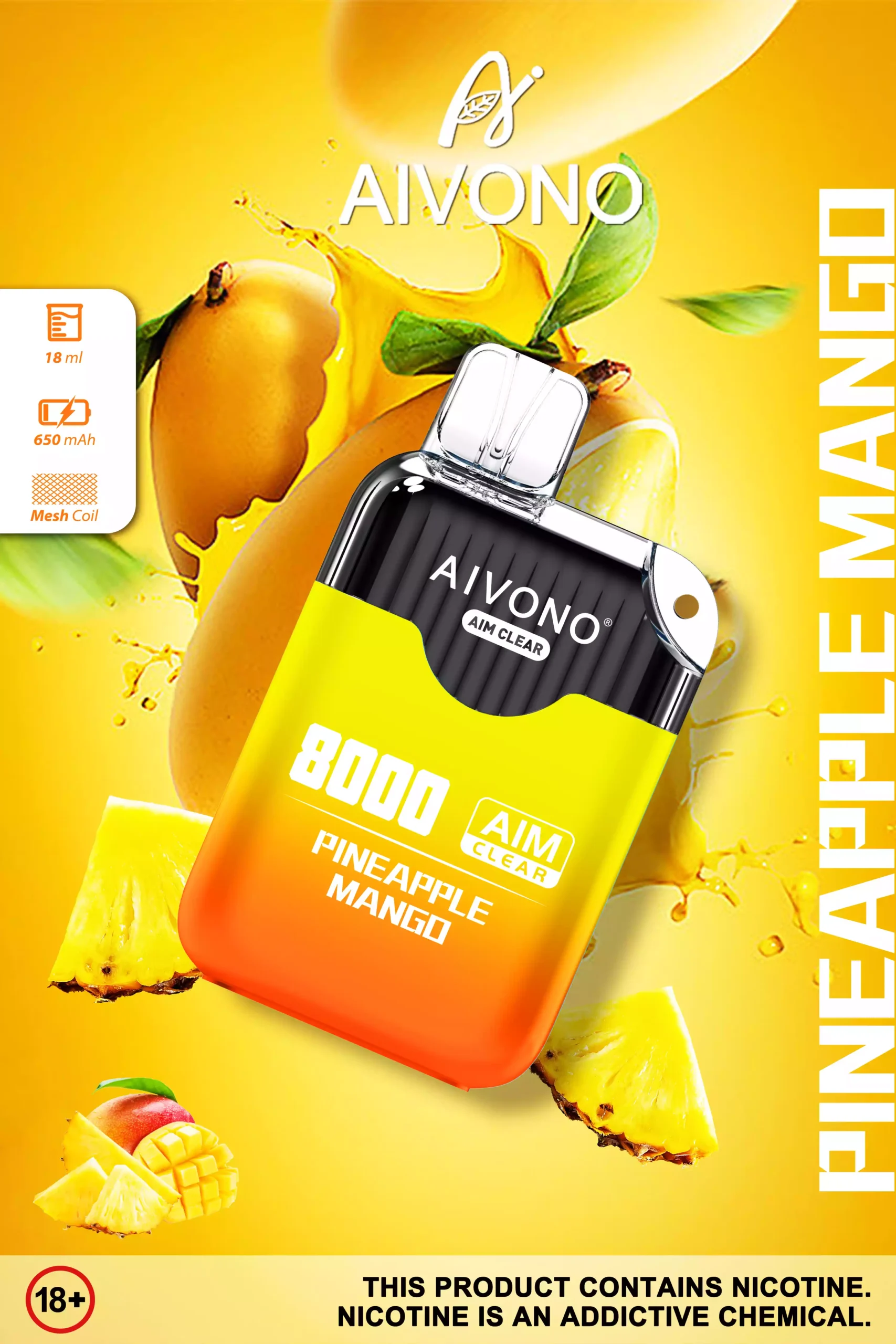 Aivono Aim Clear 8000 Puffs Top Selling Disposable Vape with 18ml E Liquid (11) Aivono Aim Clear 8000 Puffs Top Selling Disposable Vape with 18ml E Liquid (11)