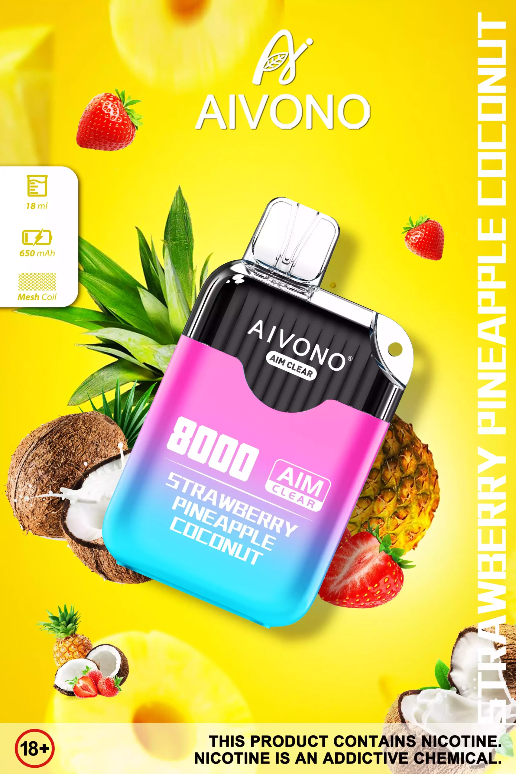 Aivono Aim Clear 8000 Puffs Top Selling Disposable Vape with 18ml E Liquid (2) Aivono Aim Clear 8000 Puffs Top Selling Disposable Vape with 18ml E Liquid (2)
