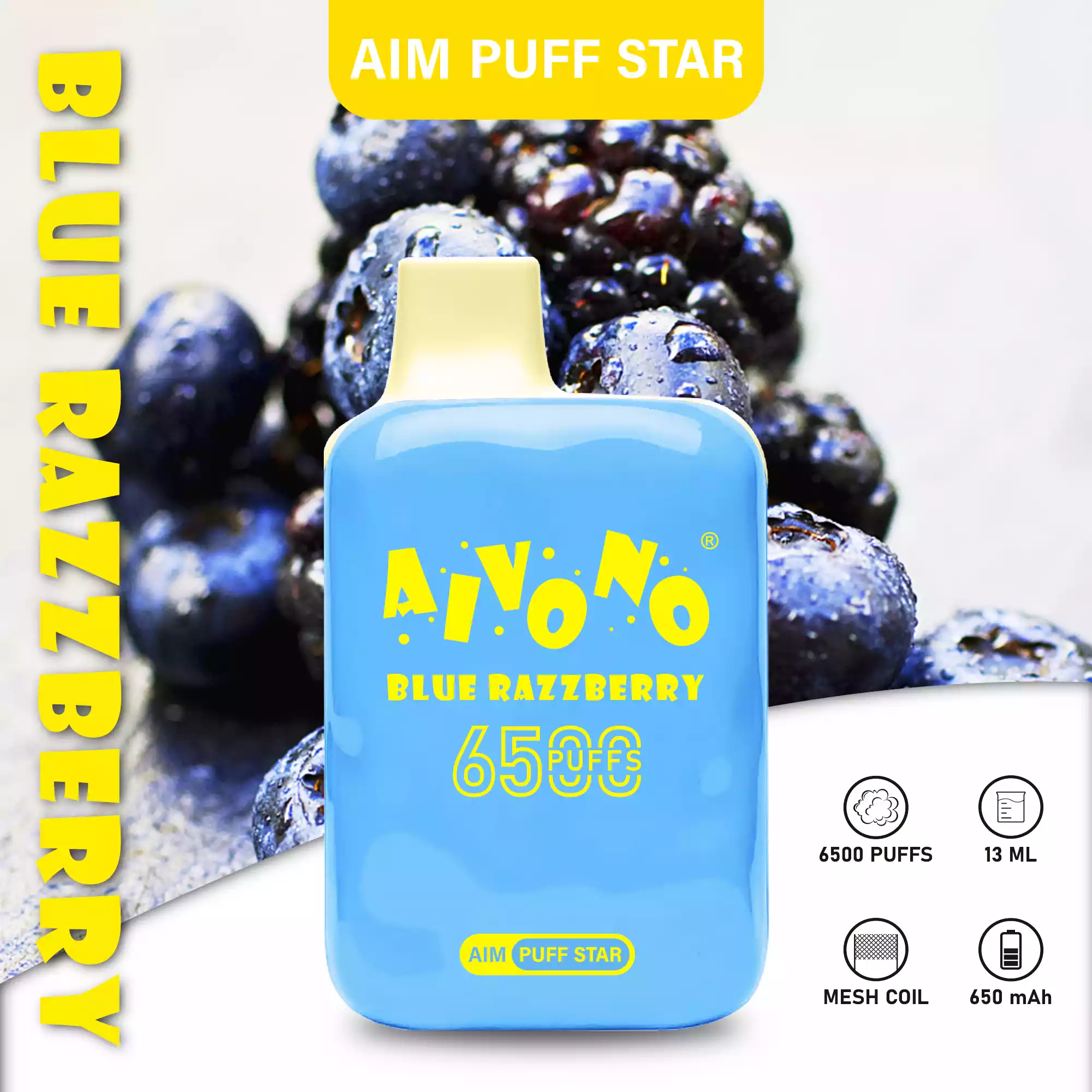Aivono Aim Puff Star 6500 Puffs Best Vape Flavors in a Trendy Disposable E Cigarette (5) Aivono Aim Puff Star 6500 Puffs Best Vape Flavors in a Trendy Disposable E Cigarette (5)
