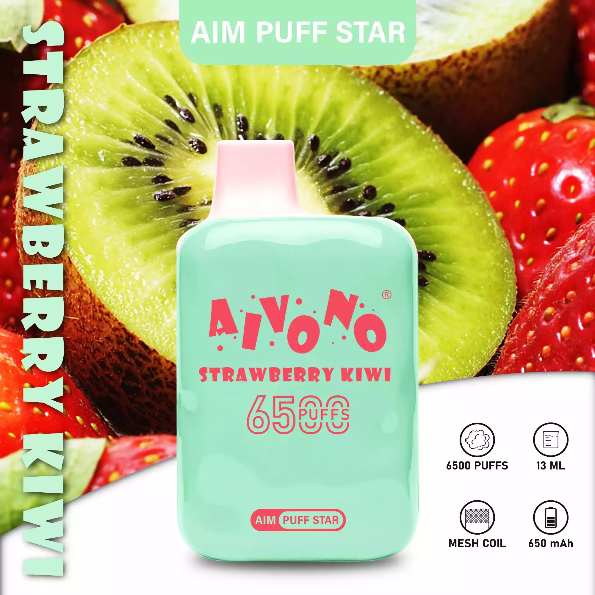 Aivono Aim Puff Star 6500 Puffs Best Vape Flavors in a Trendy Disposable E Cigarette (7) Aivono Aim Puff Star 6500 Puffs Best Vape Flavors in a Trendy Disposable E Cigarette (7)