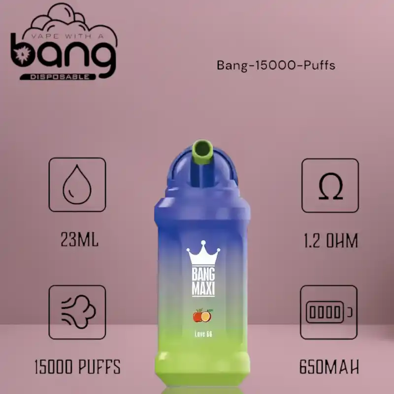 BANG 15000 Puffs Premium Disposable Vape with 5% Nicotine and 1.2ohm Resistance BANG 15000 Puffs Premium Disposable Vape with 5% Nicotine and 1.2ohm Resistance