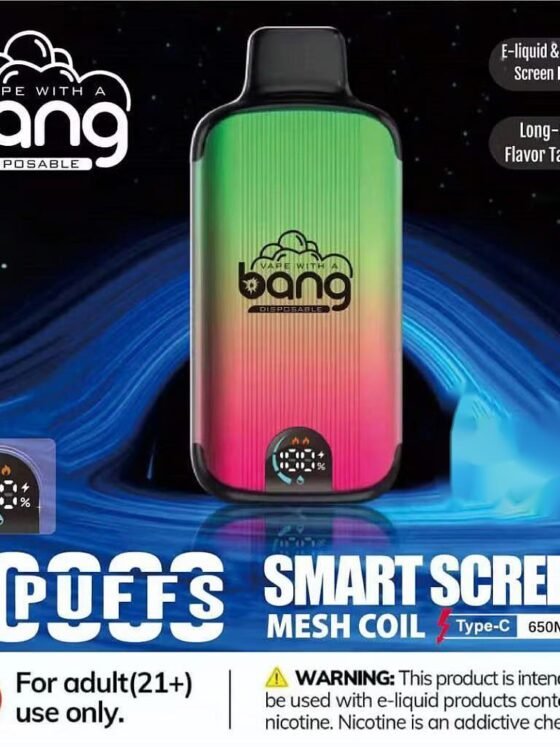 BANG 20000 Puffs A Convenient High Quality Disposable Vape with 28ml of E Liquid and 5% Nicotine