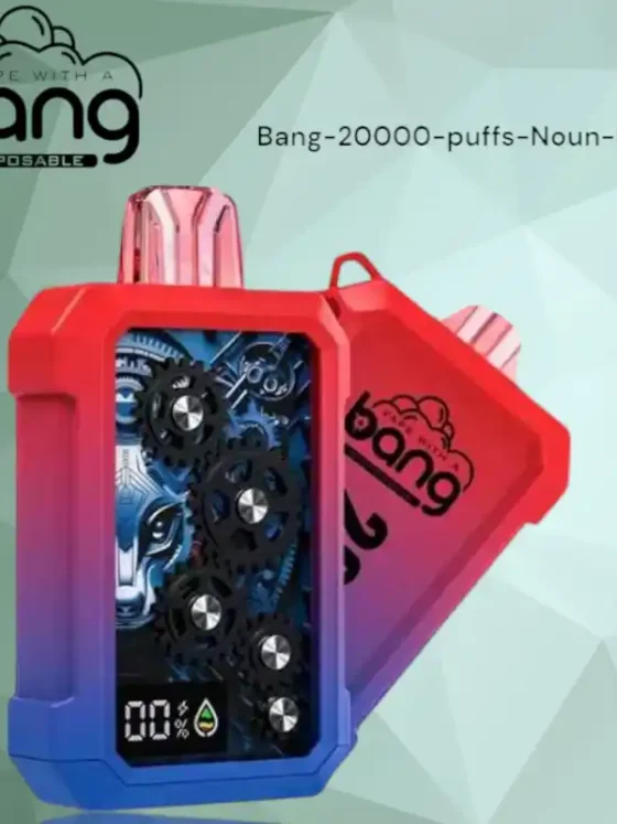 BANG 20000 Puffs Noun Experience Trendy Disposable Vaping with Long Lasting Battery and Rechargeable Convenience