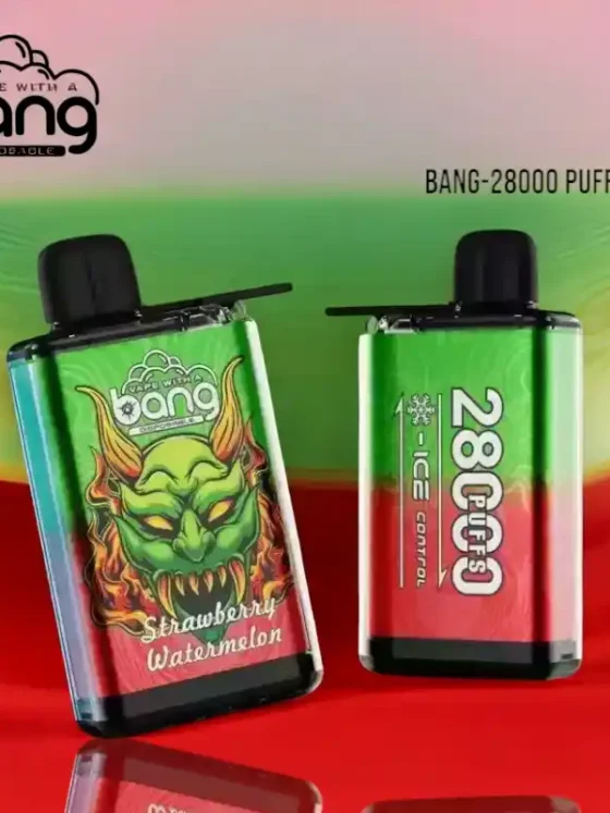BANG 28000 Puffs Premium Disposable Vape with 650mAh Rechargeable Battery and 30ml E Liquid Capacity