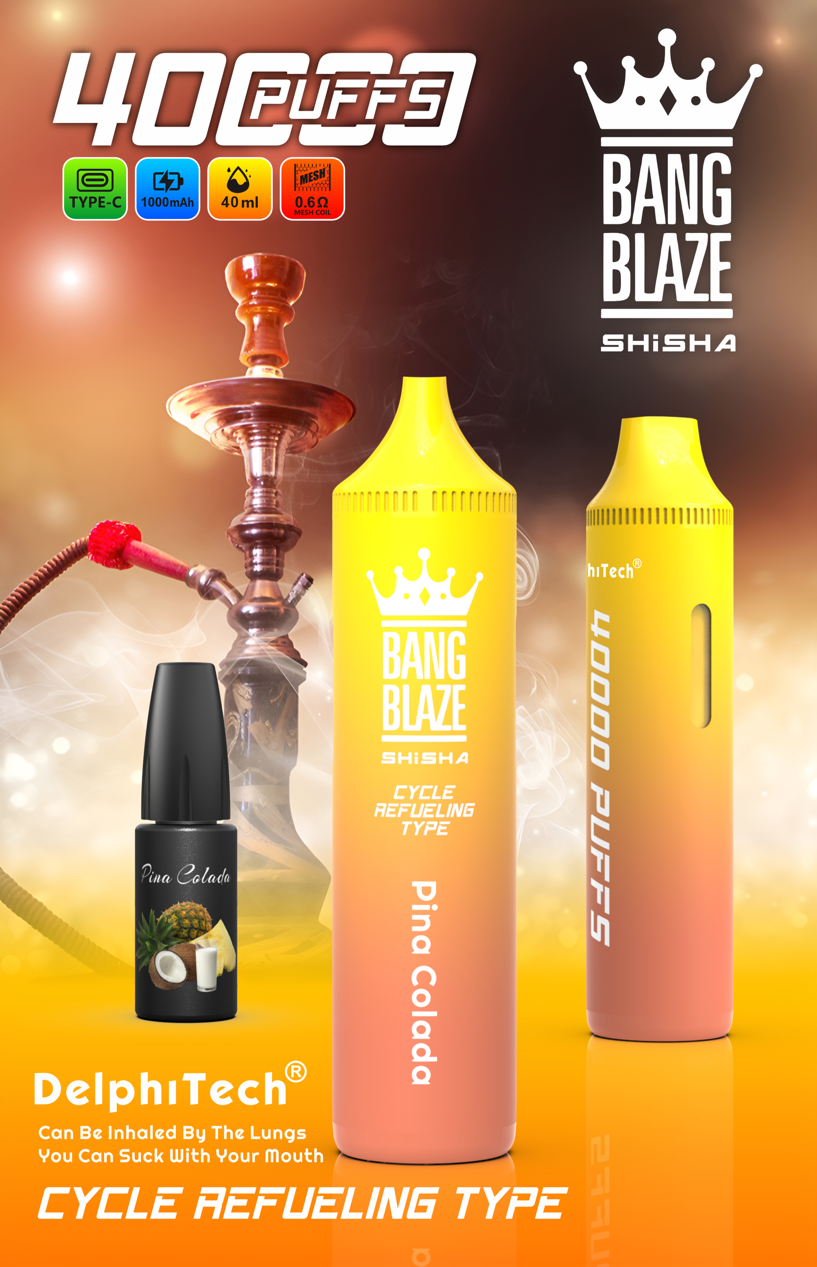 BANG BLAZE 40000 Puffs BK40 Perfect for Every Vaper with Multiple Nicotine Strengths and 12 Flavor Choices (3) BANG BLAZE 40000 Puffs BK40 Perfect for Every Vaper with Multiple Nicotine Strengths and 12 Flavor Choices (3)
