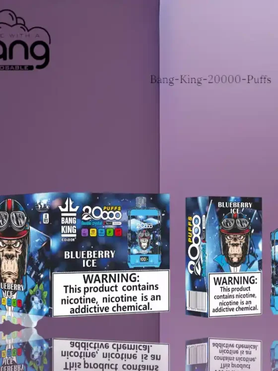 BANG KING 20000 Puffs 25ml E Liquid 650mAh Battery and 12 Irresistible Flavors for Ultimate Vaping
