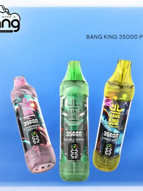 BANG KING 35000 PUFFS Long-Lasting Disposable Vape with 23ml Capacity & Rechargeable Design