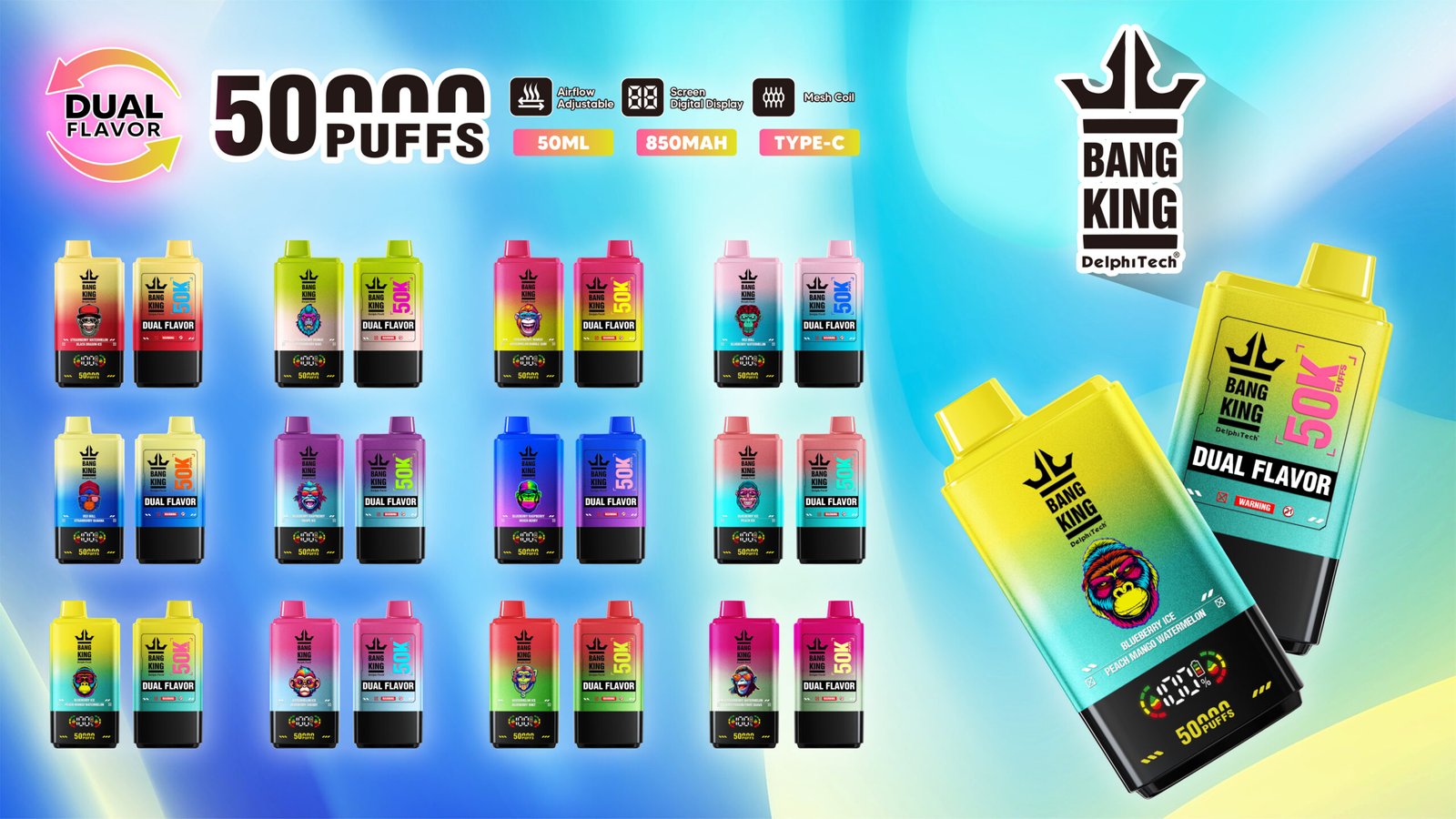 BANG KING 50000 Puffs BK50 The Ultimate High-Quality Disposable Vape with 50000 Puffs