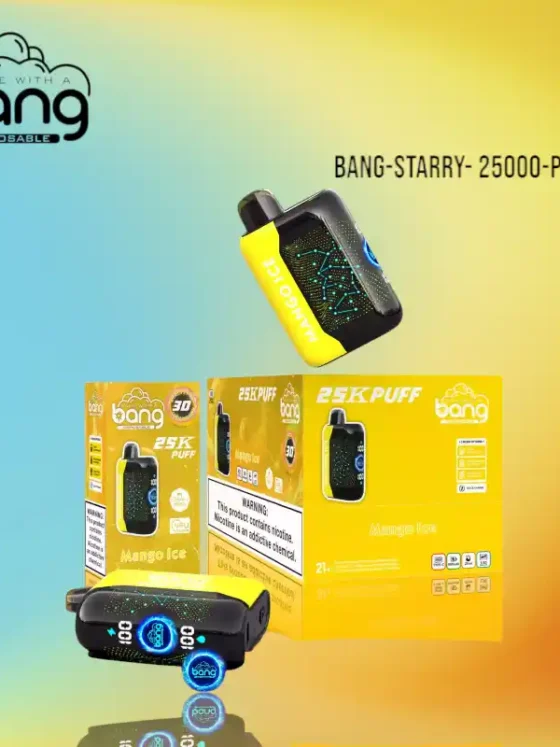 BANG Starry 25000 Puffs Top Vaping Experience with Smart 3D Curved Screen and 28ml E Liquid