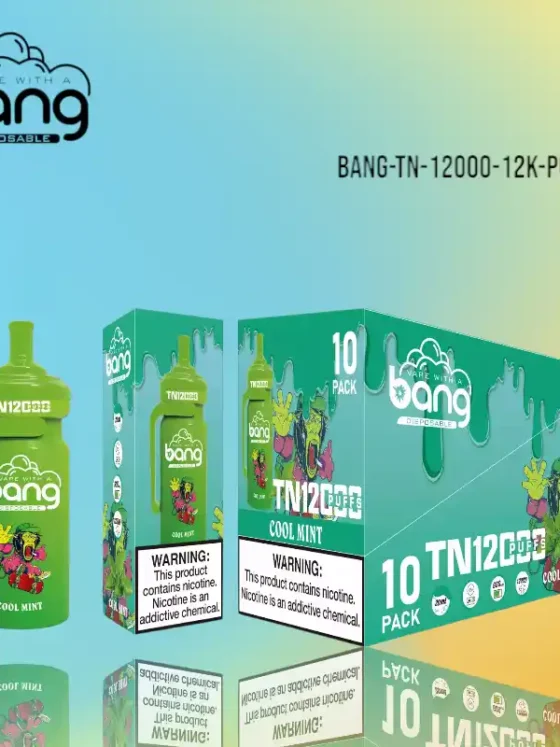 BANG Tn 12000 12k Puffs Rechargeable Disposable Vape with 12k Puffs & 5% Nicotine Strength