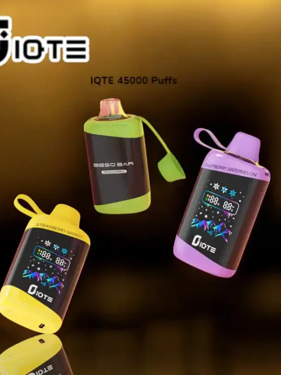 Quality IQTE 45000 Puffs Rechargeable Type C Battery & Liquid Disposable Vape