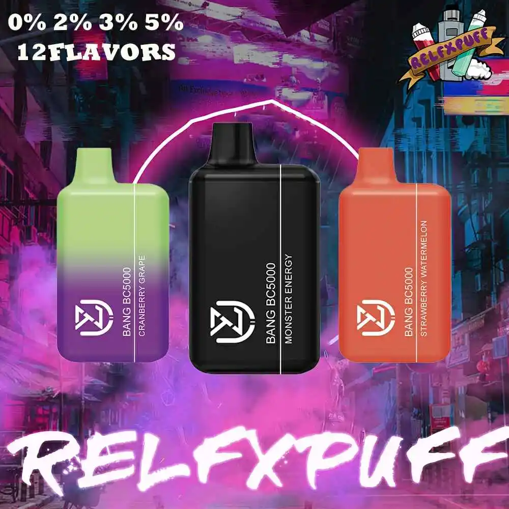UZY Bang BC 5000 Puffs High-Quality Disposable Vape with 13ml Capacity and Multiple Nicotine Strengths