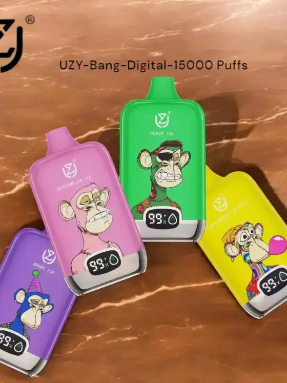 UZY Bang Digital 15000 Puffs Best Disposable Vape with 20ml Liquid Capacity & Multiple Flavor Options