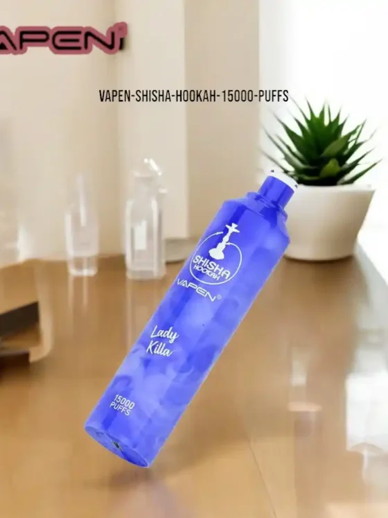 VAPEN SHISHA HOOKAH 15000 PUFFS Rechargeable Disposable Vape with 10 Delicious Flavors and 0% to 2% Nicotine