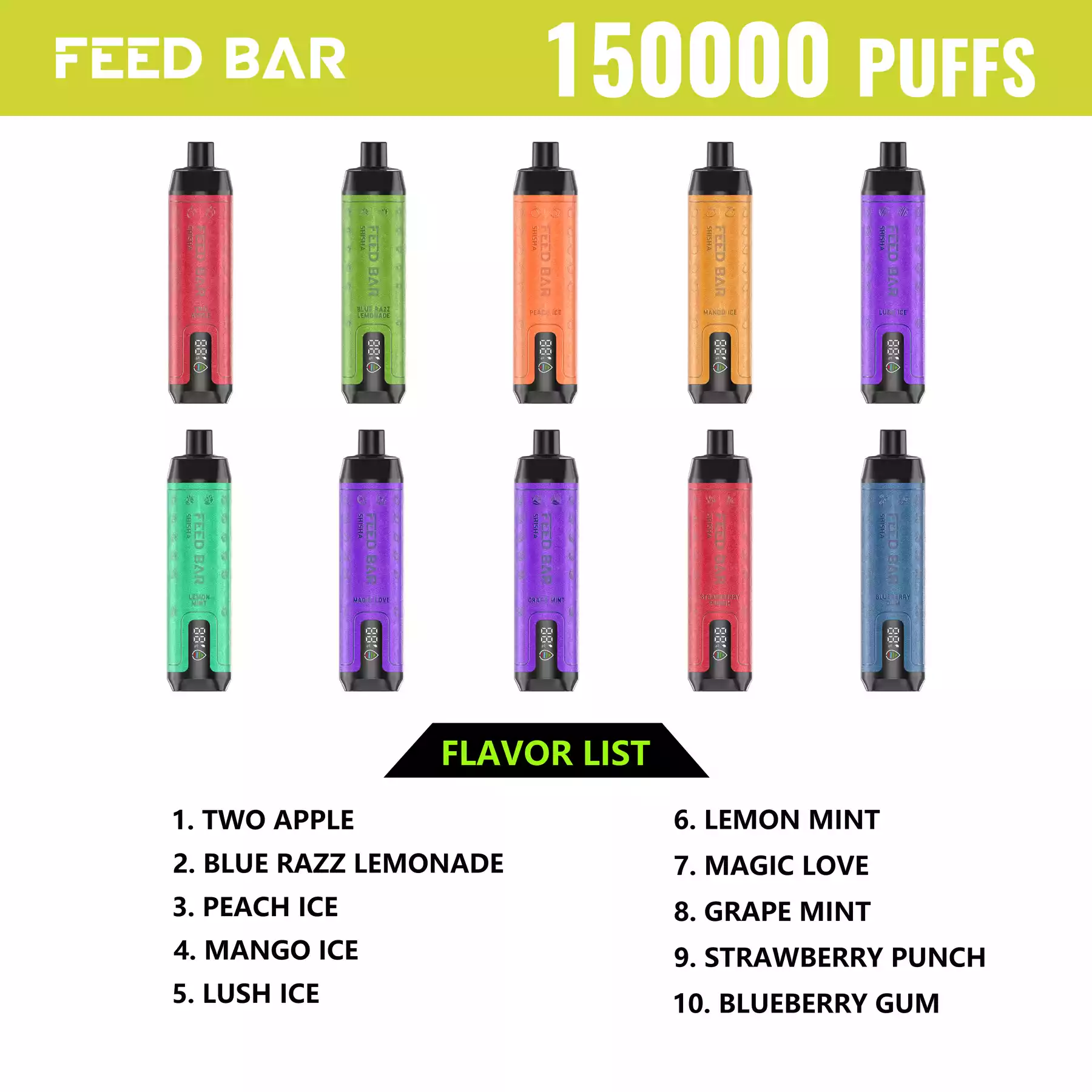 VAPSOLO Shisha 15000 Puffs The Perfect Rechargeable Vape for Fruit Lovers and Menthol Fans