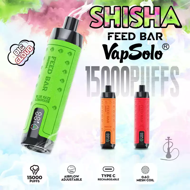 VAPSOLO Shisha 15000 Puffs The Perfect Rechargeable Vape for Fruit Lovers and Menthol Fans (2) VAPSOLO Shisha 15000 Puffs The Perfect Rechargeable Vape for Fruit Lovers and Menthol Fans (2)