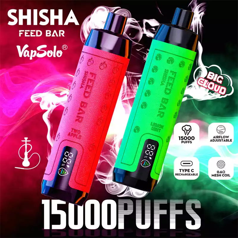 VAPSOLO Shisha 15000 Puffs The Perfect Rechargeable Vape for Fruit Lovers and Menthol Fans (4) VAPSOLO Shisha 15000 Puffs The Perfect Rechargeable Vape for Fruit Lovers and Menthol Fans (4)