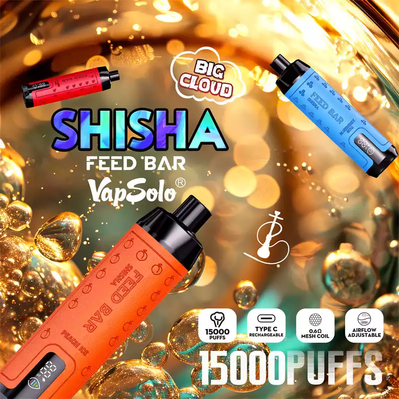 VAPSOLO Shisha 15000 Puffs The Perfect Rechargeable Vape for Fruit Lovers and Menthol Fans (7) VAPSOLO Shisha 15000 Puffs The Perfect Rechargeable Vape for Fruit Lovers and Menthol Fans (7)