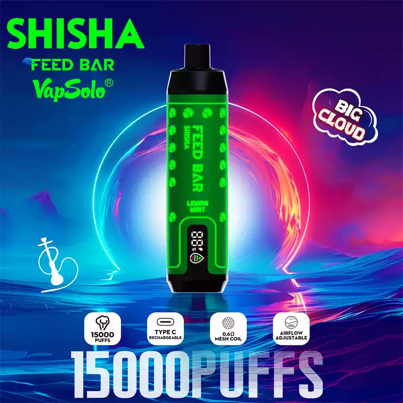 VAPSOLO Shisha 15000 Puffs The Perfect Rechargeable Vape for Fruit Lovers and Menthol Fans (8) VAPSOLO Shisha 15000 Puffs The Perfect Rechargeable Vape for Fruit Lovers and Menthol Fans (8)