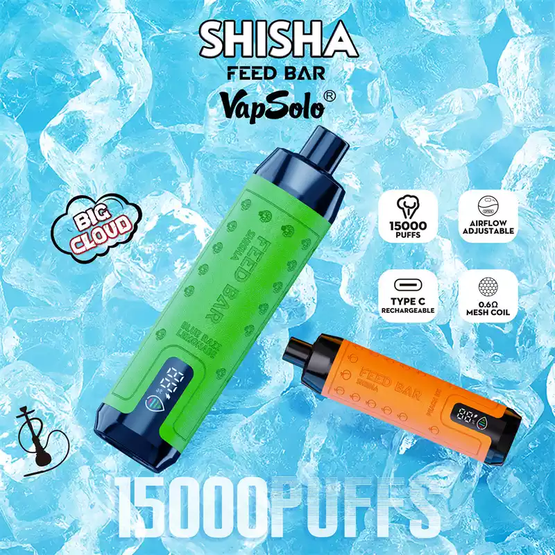 VAPSOLO Shisha 15000 Puffs The Perfect Rechargeable Vape for Fruit Lovers and Menthol Fans (9) VAPSOLO Shisha 15000 Puffs The Perfect Rechargeable Vape for Fruit Lovers and Menthol Fans (9)