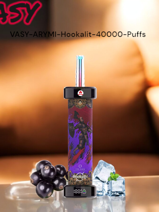 VASY ARYMI HOOKALIT 40000 PUFFS Disposable Vape with 0.6 Ohm Mesh Coil and Digital Screen for Battery Levels