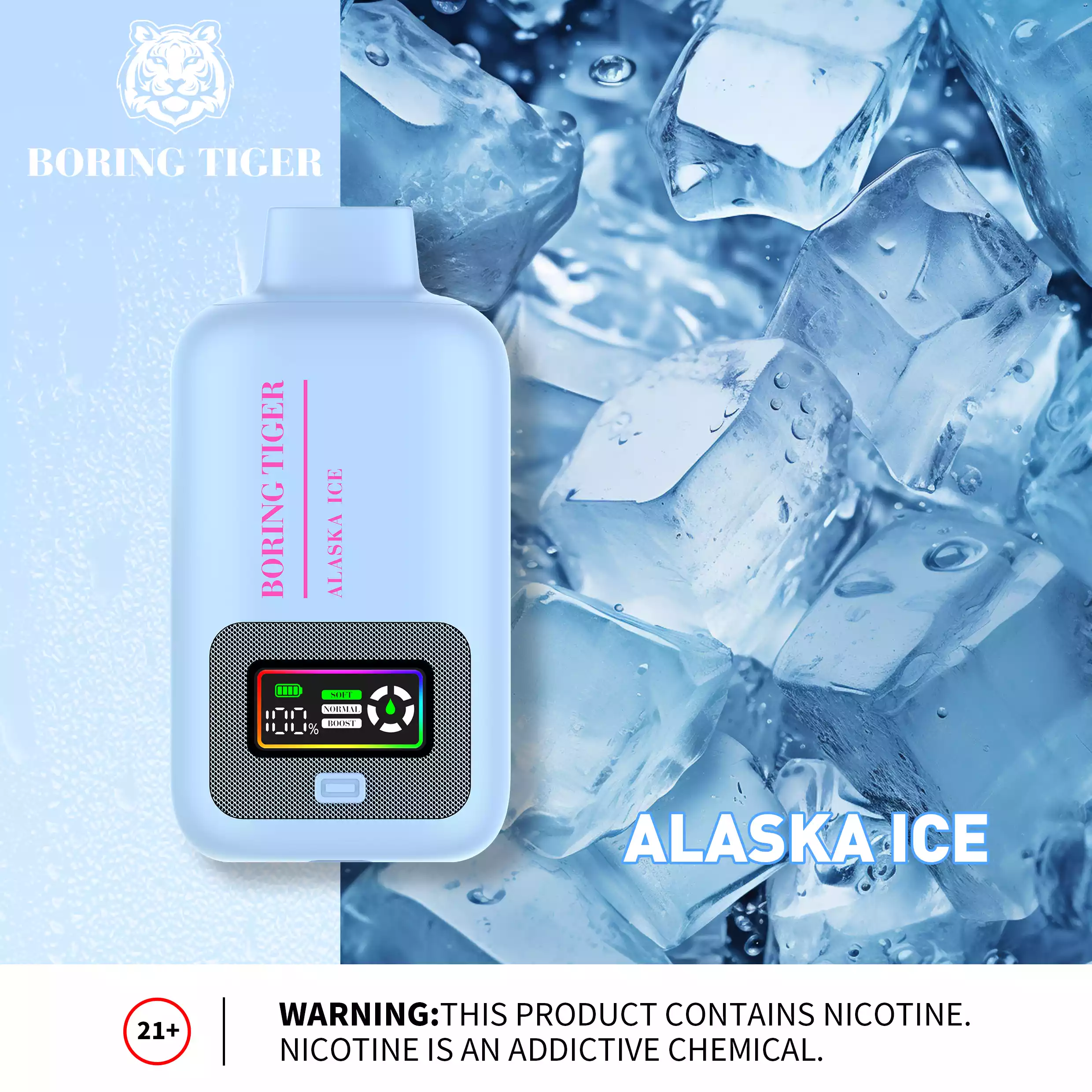 VASY Boring Tiger 25000 Puffs 26ML E-liquid 50mg Nicotine Salt disposable vape (1) VASY Boring Tiger 25000 Puffs 26ML E-liquid 50mg Nicotine Salt disposable vape (1)