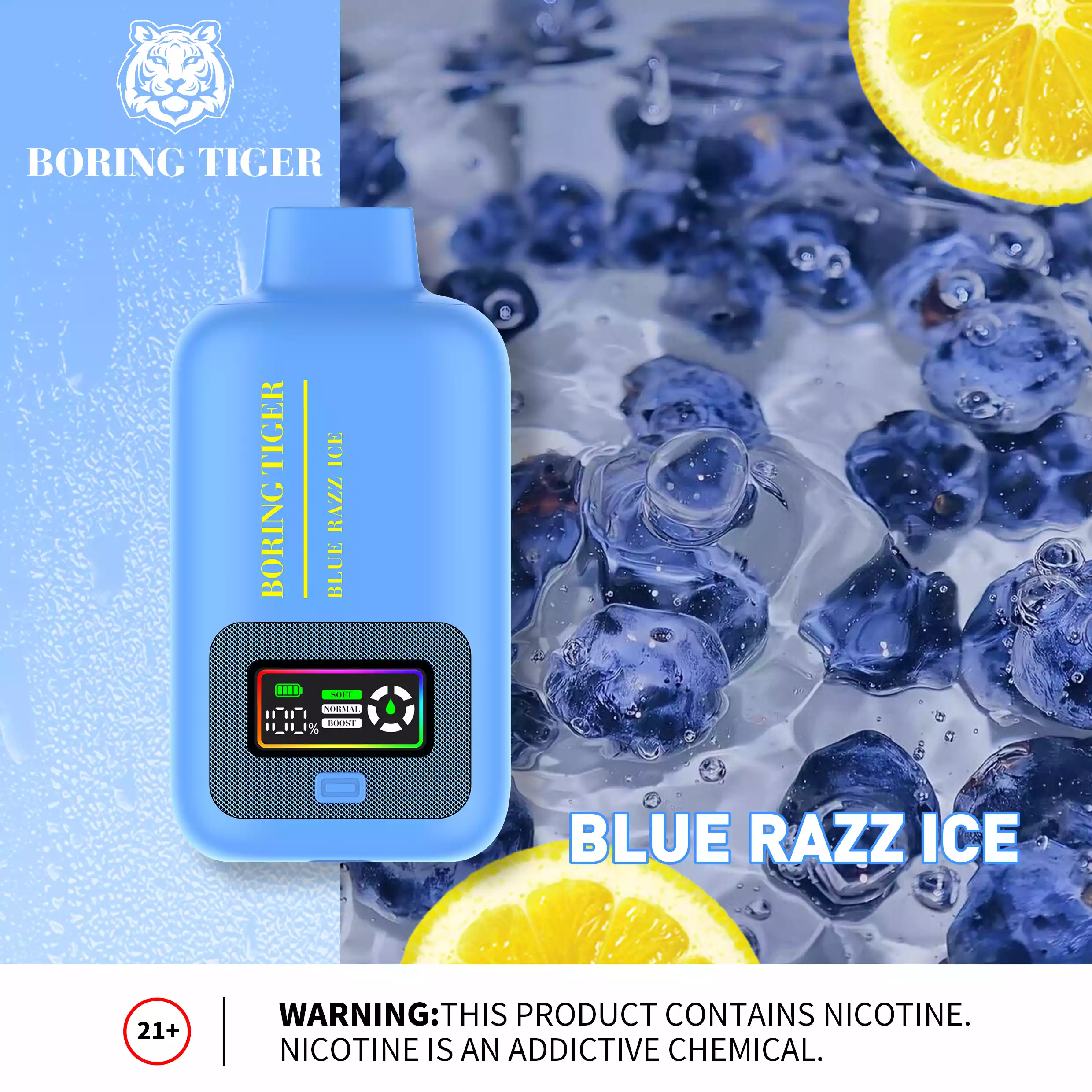 VASY Boring Tiger 25000 Puffs 26ML E-liquid 50mg Nicotine Salt disposable vape (16) VASY Boring Tiger 25000 Puffs 26ML E-liquid 50mg Nicotine Salt disposable vape (16)