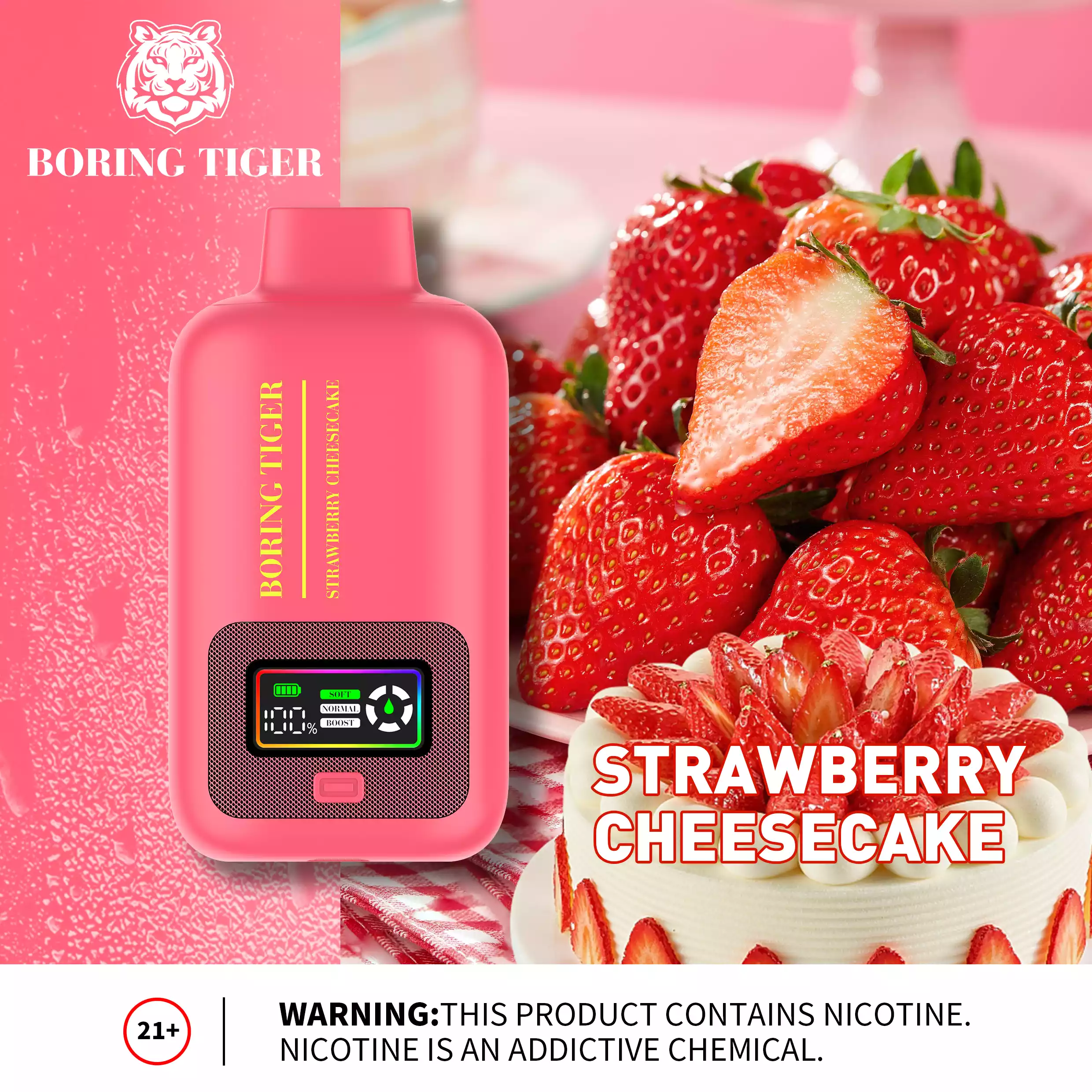 VASY Boring Tiger 25000 Puffs 26ML E-liquid 50mg Nicotine Salt disposable vape (6) VASY Boring Tiger 25000 Puffs 26ML E-liquid 50mg Nicotine Salt disposable vape (6)