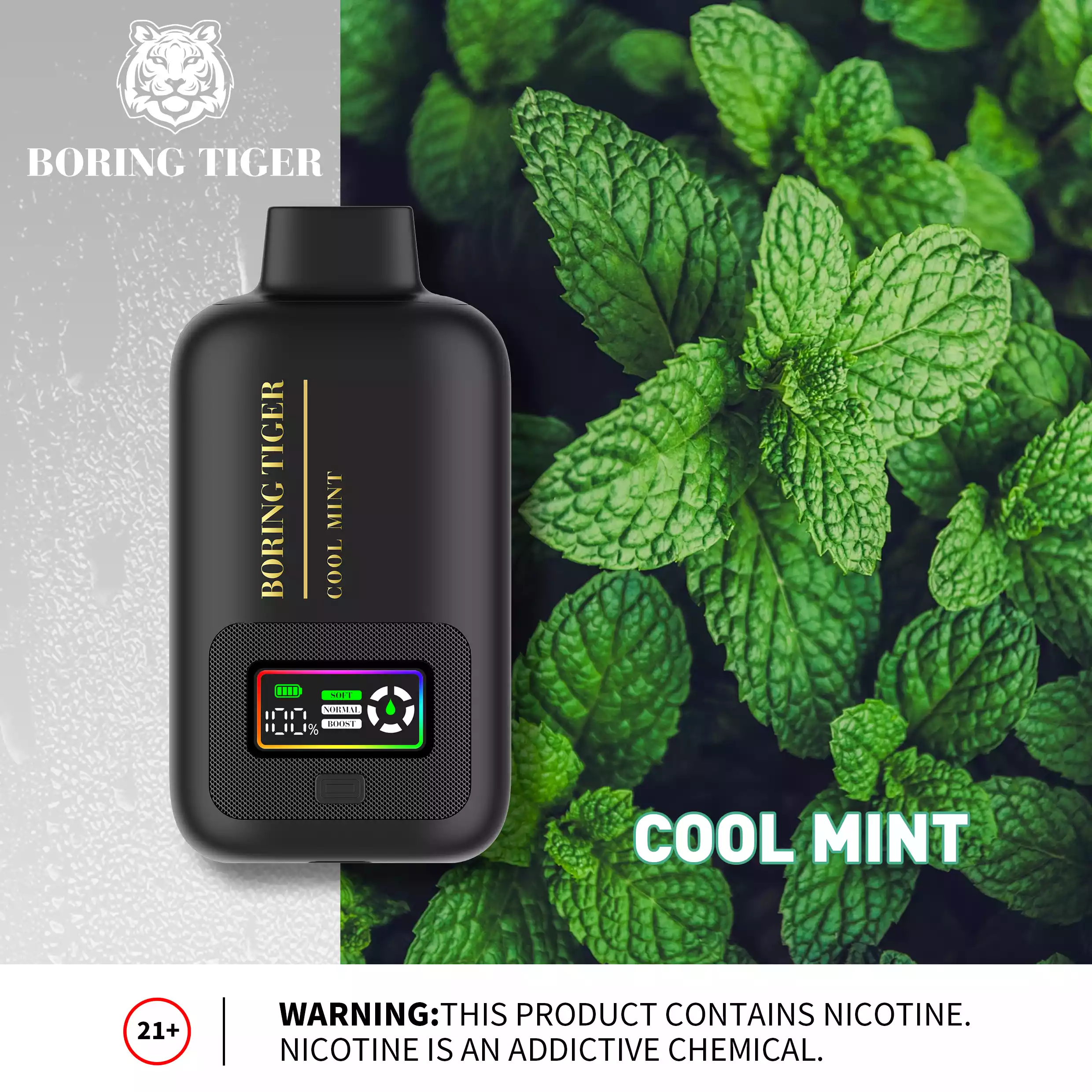 VASY Boring Tiger 25000 Puffs 26ML E-liquid 50mg Nicotine Salt disposable vape (7) VASY Boring Tiger 25000 Puffs 26ML E-liquid 50mg Nicotine Salt disposable vape (7)