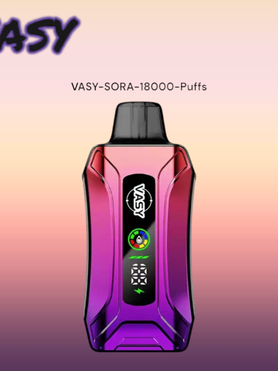 VASY SORA 18000 Puffs Rechargeable Vape with 25ml eJuice Capacity and Long-Lasting Performance