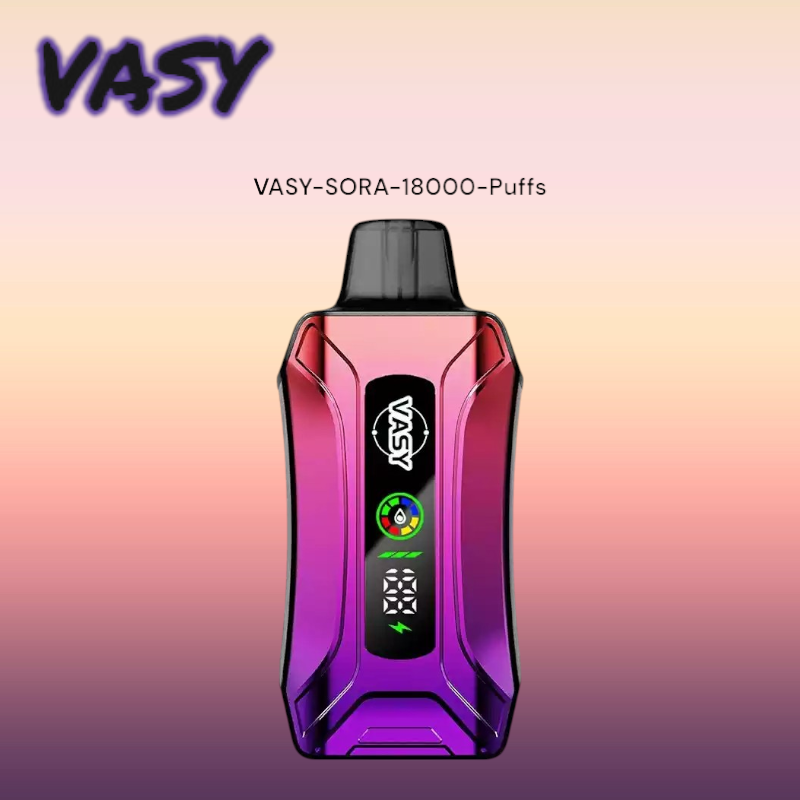 VASY SORA 18000 Puffs Rechargeable Vape with 25ml eJuice Capacity and Long-Lasting Performance VASY SORA 18000 Puffs Rechargeable Vape with 25ml eJuice Capacity and Long-Lasting Performance