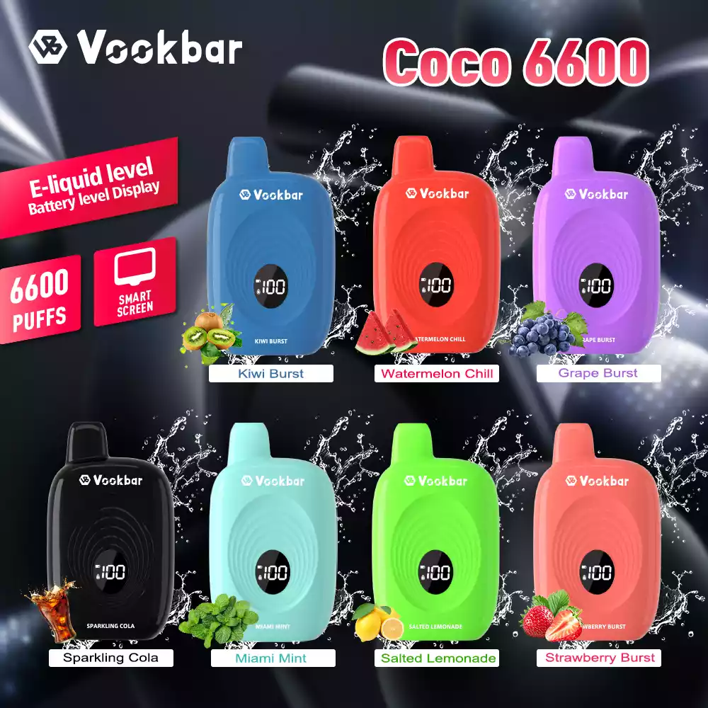 VASY Vookbar COCO 6600 Puffs 12ml E-Juice and Smooth Nicotine Strength in Every Puff