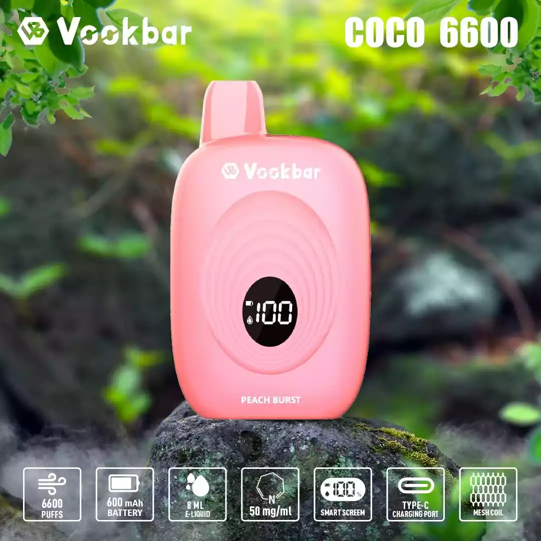 VASY Vookbar COCO 6600 Puffs 12ml E-Juice, and Smooth Nicotine Strength in Every Puff (13) VASY Vookbar COCO 6600 Puffs 12ml E-Juice, and Smooth Nicotine Strength in Every Puff (13)