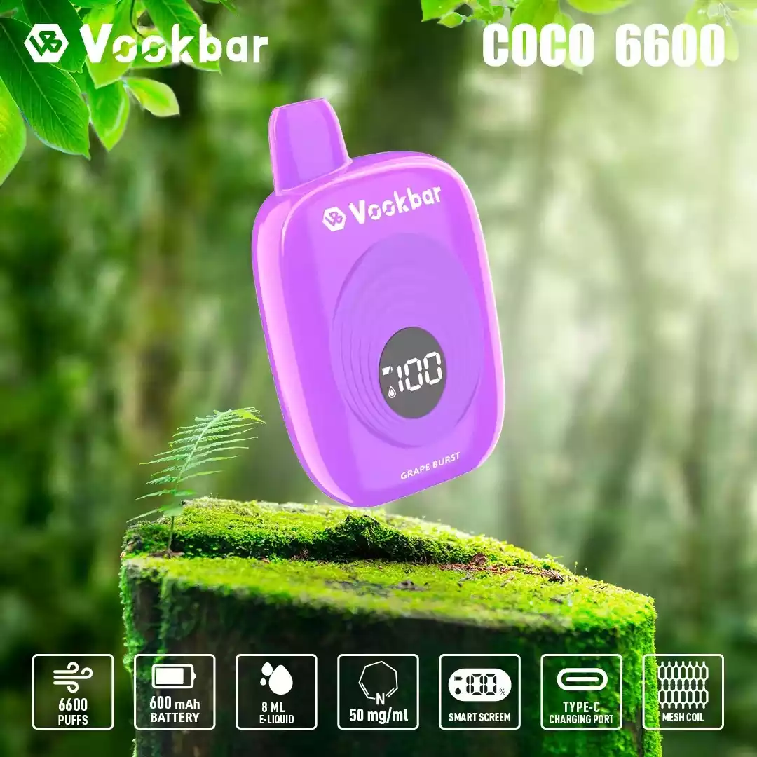VASY Vookbar COCO 6600 Puffs 12ml E-Juice, and Smooth Nicotine Strength in Every Puff (14) VASY Vookbar COCO 6600 Puffs 12ml E-Juice, and Smooth Nicotine Strength in Every Puff (14)