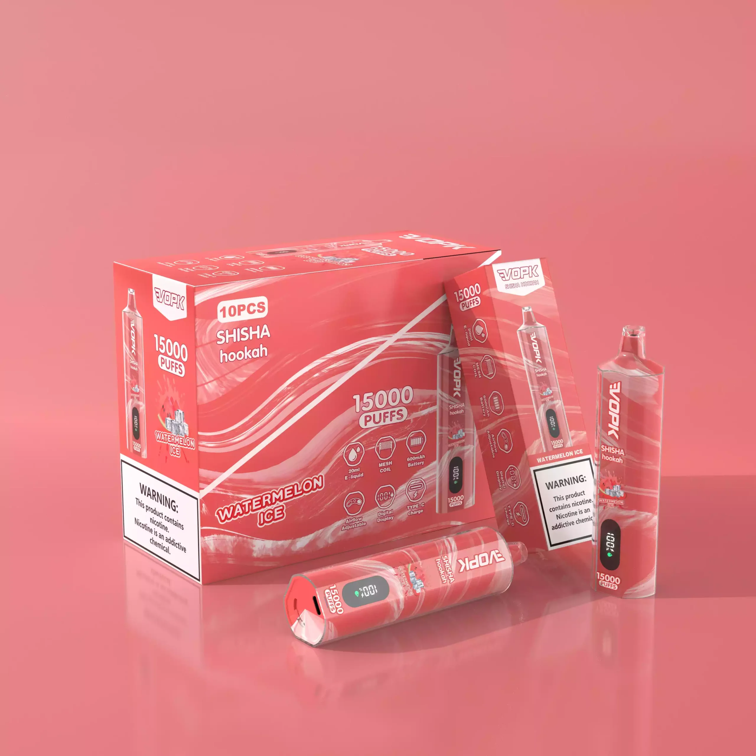 VOPK 15000 Puffs Disposable Vape with Mesh Coil and 20ML E-Liquid Capacity (2) VOPK 15000 Puffs Disposable Vape with Mesh Coil and 20ML E-Liquid Capacity (2)