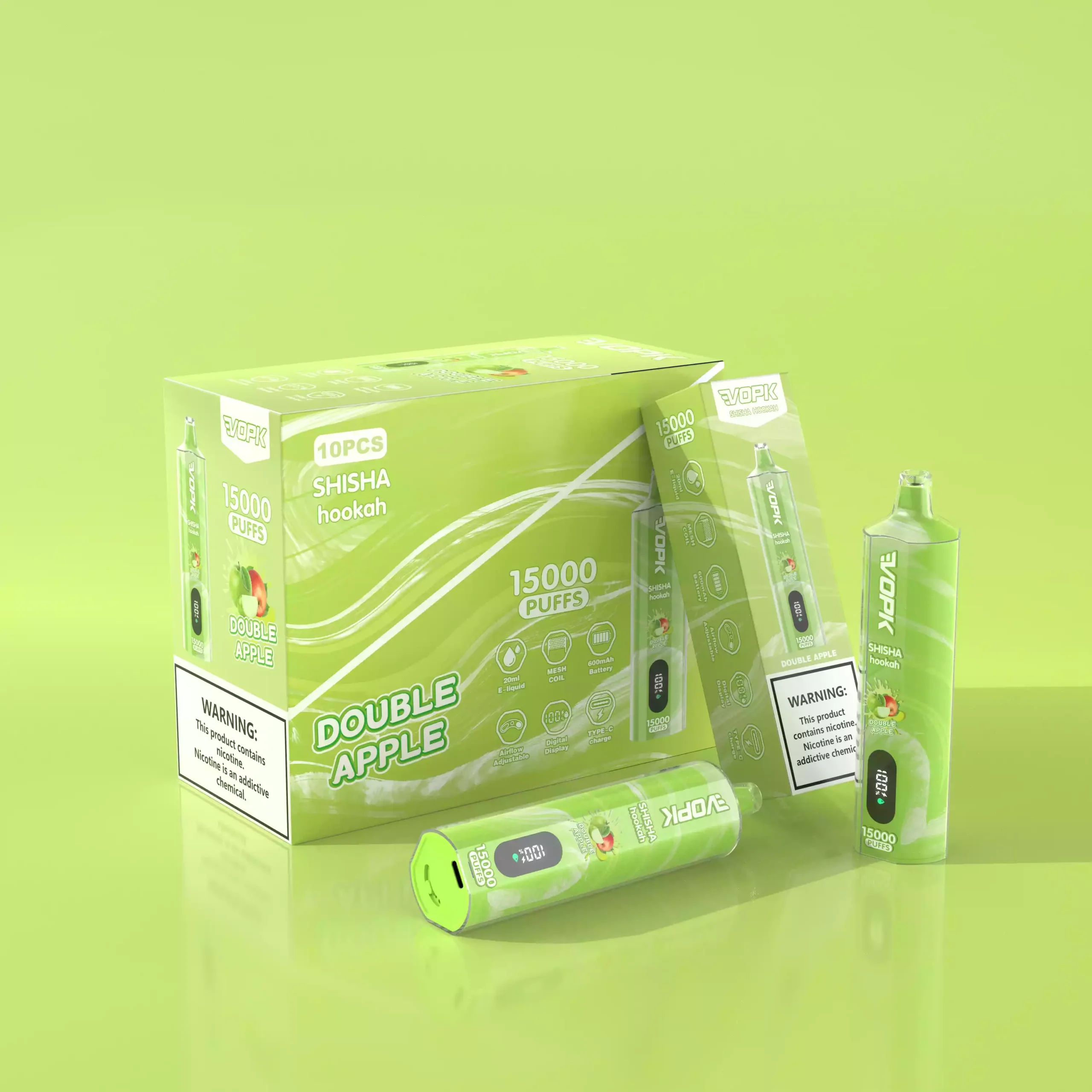 VOPK 15000 Puffs Disposable Vape with Mesh Coil and 20ML E-Liquid Capacity (9) VOPK 15000 Puffs Disposable Vape with Mesh Coil and 20ML E-Liquid Capacity (9)