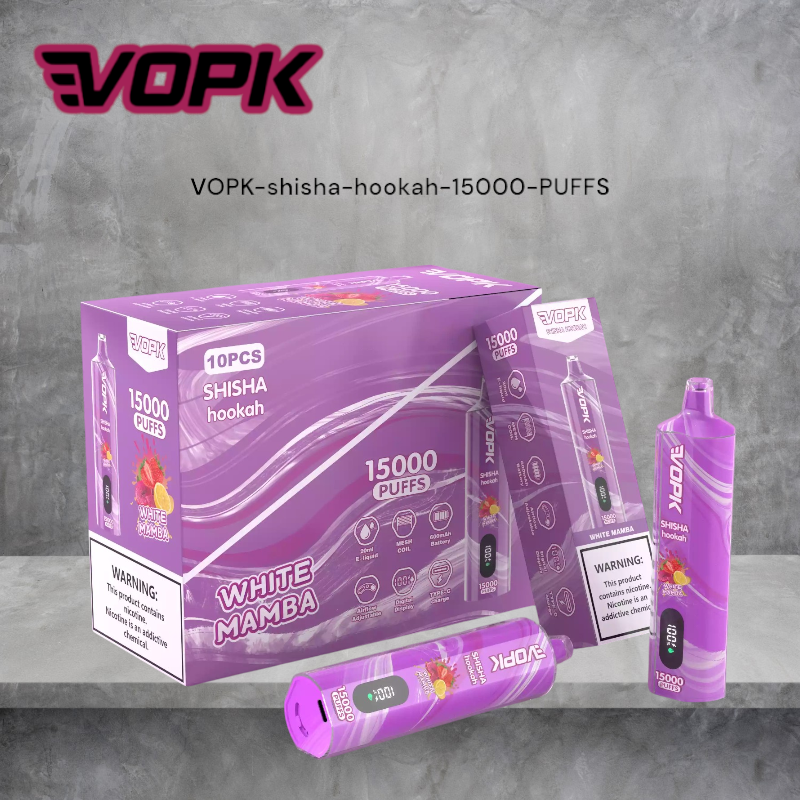VOPK 15000 Puffs Disposable Vape with Mesh Coil and 20ML E-Liquid Capacity VOPK 15000 Puffs Disposable Vape with Mesh Coil and 20ML E-Liquid Capacity