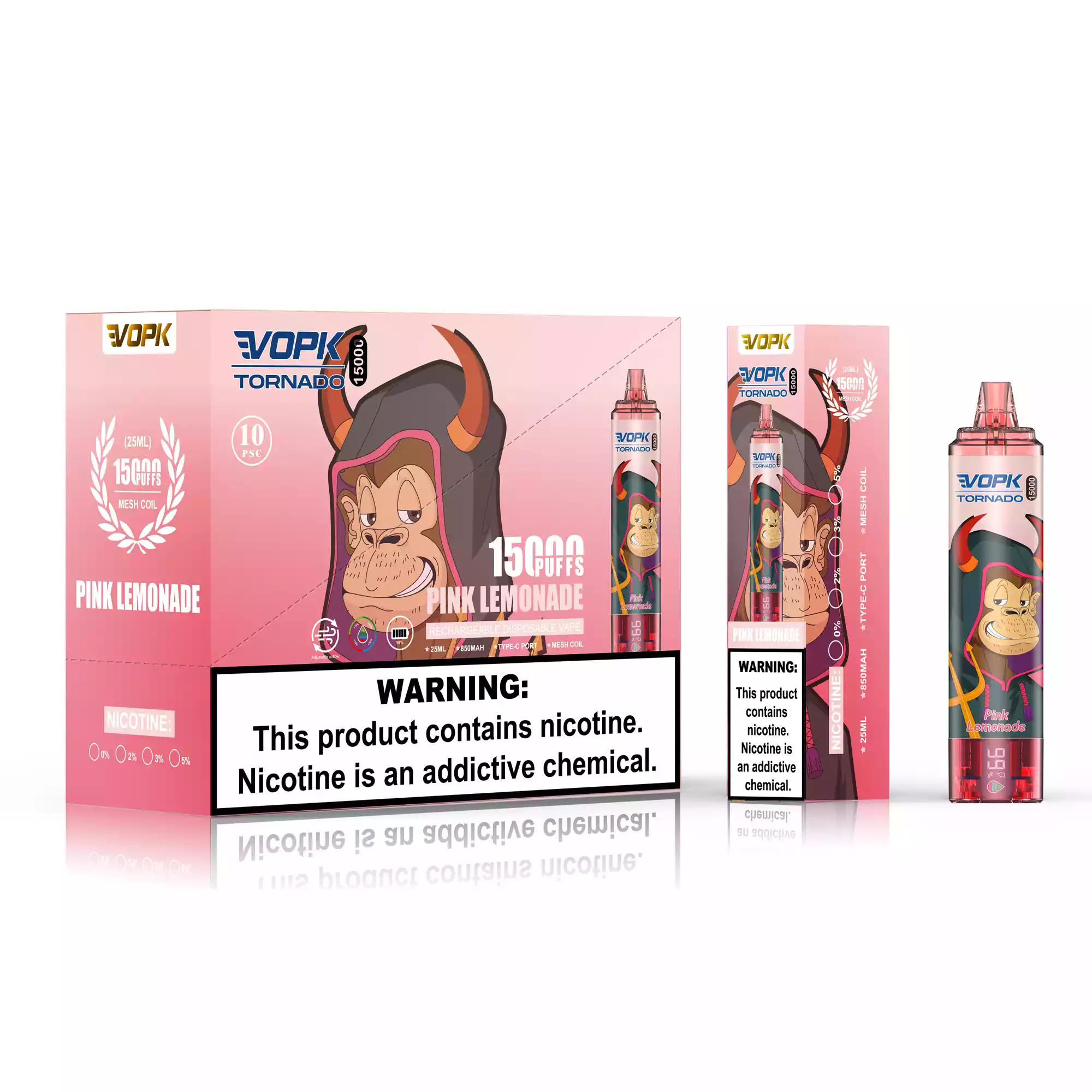 VOPK TORNADO 15000 Puffs Disposable Vape with 25ML Capacity and 850mAh Battery (2) VOPK TORNADO 15000 Puffs Disposable Vape with 25ML Capacity and 850mAh Battery (2)