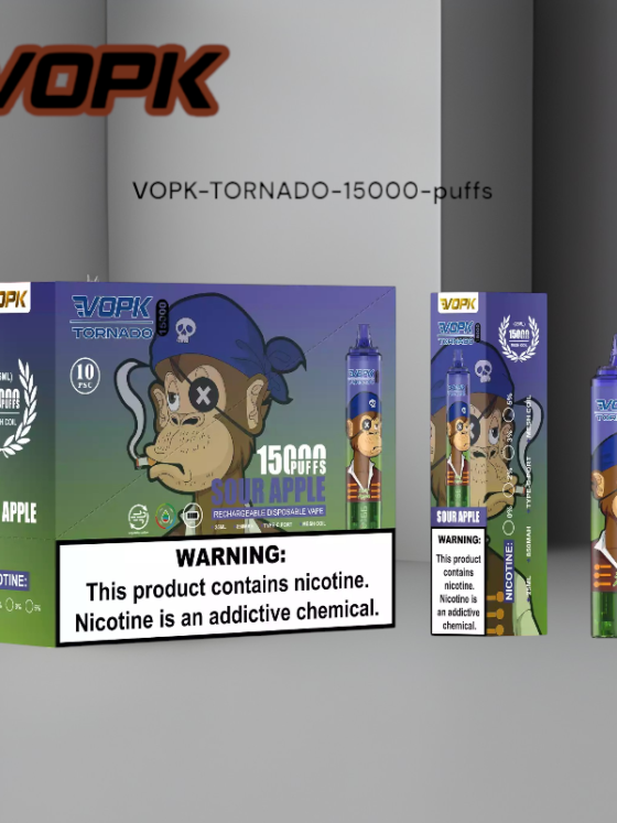 VOPK TORNADO 15000 Puffs Disposable Vape with 25ML Capacity and 850mAh Battery