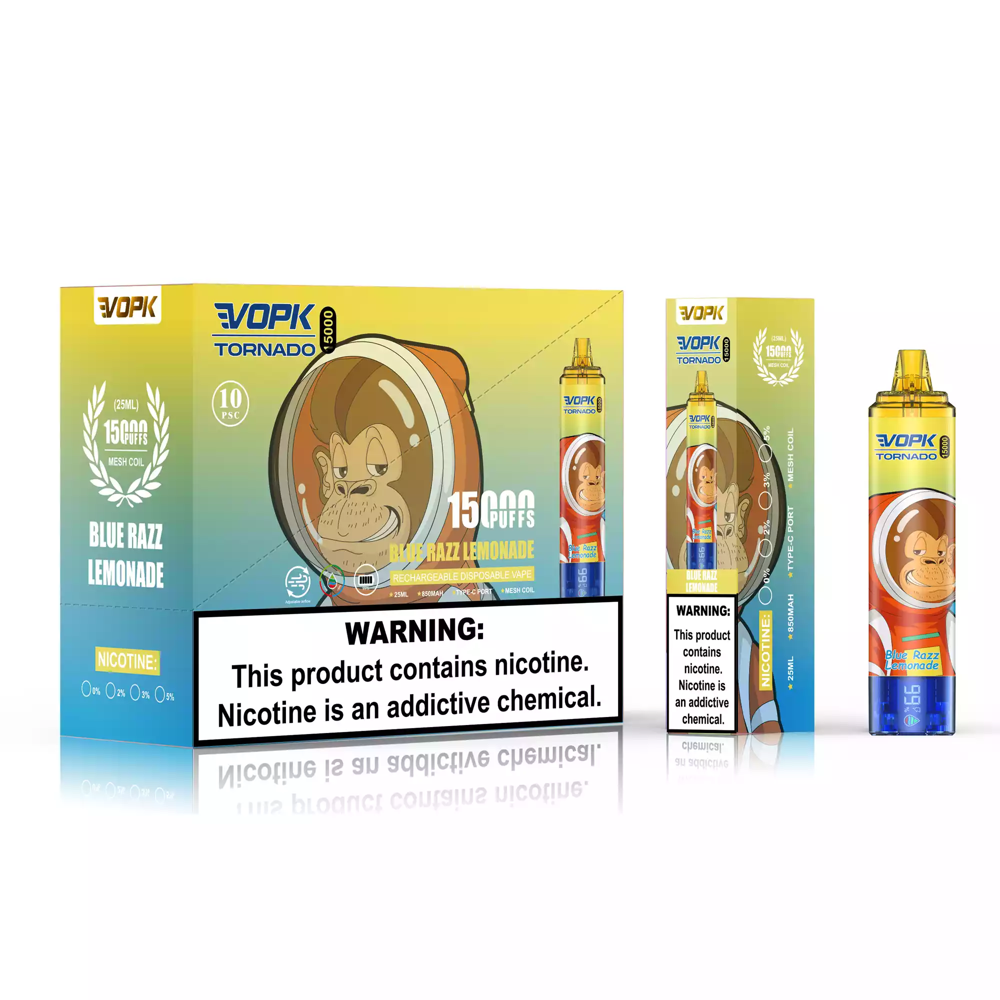 VOPK TORNADO 15000 Puffs Disposable Vape with 25ML Capacity and 850mAh Battery (6) VOPK TORNADO 15000 Puffs Disposable Vape with 25ML Capacity and 850mAh Battery (6)