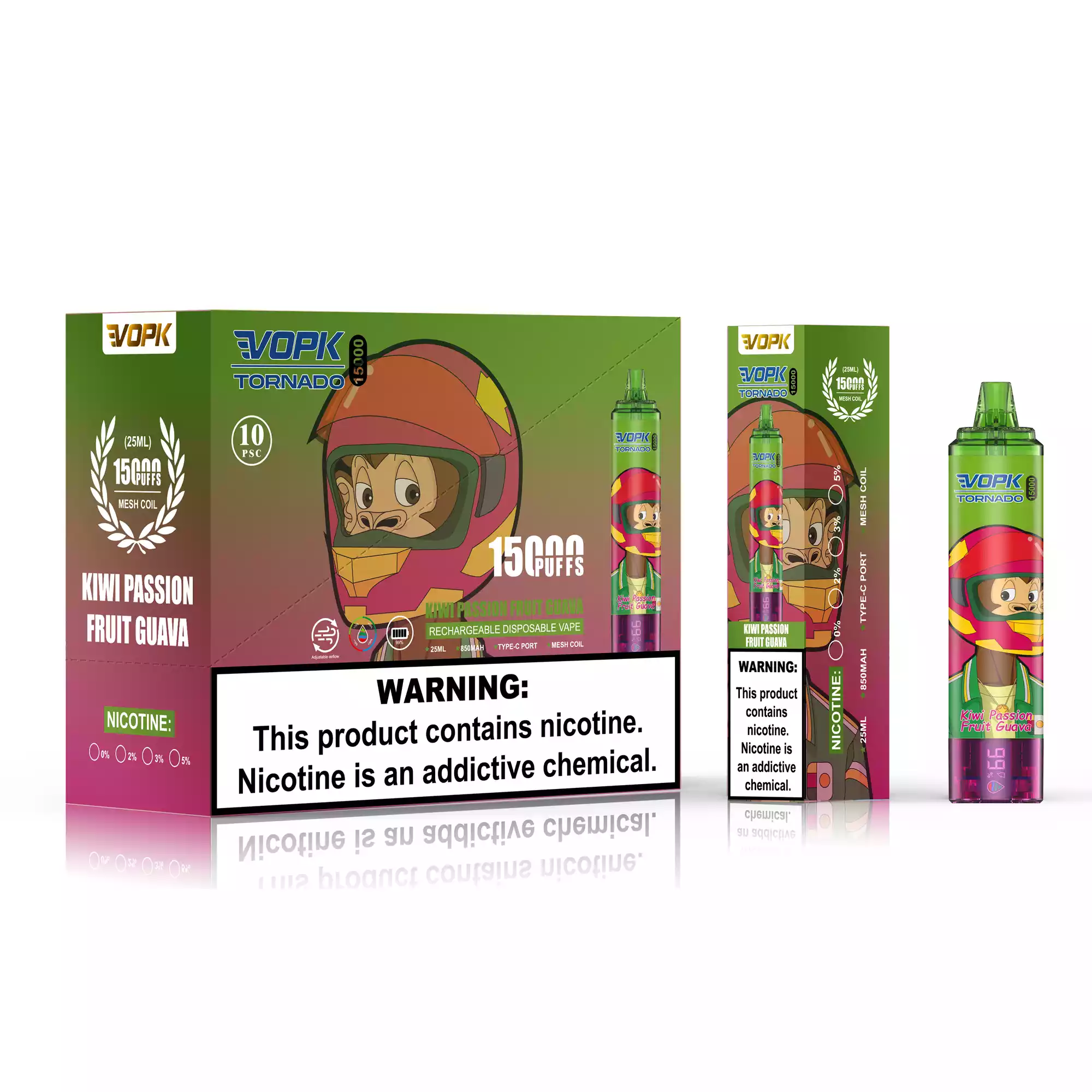 VOPK TORNADO 15000 Puffs Disposable Vape with 25ML Capacity and 850mAh Battery (7) VOPK TORNADO 15000 Puffs Disposable Vape with 25ML Capacity and 850mAh Battery (7)