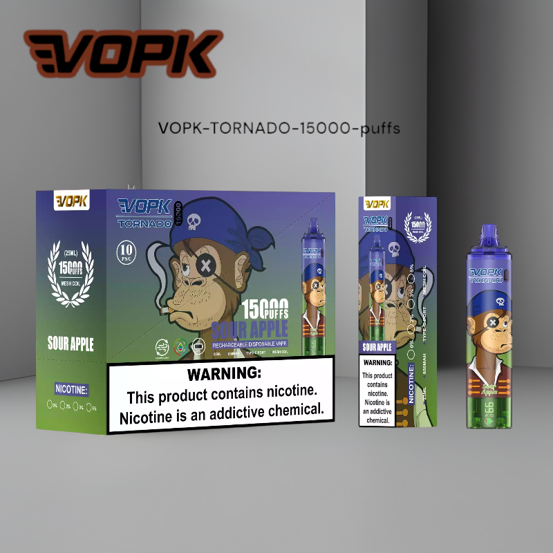 VOPK TORNADO 15000 Puffs Disposable Vape with 25ML Capacity and 850mAh Battery VOPK TORNADO 15000 Puffs Disposable Vape with 25ML Capacity and 850mAh Battery