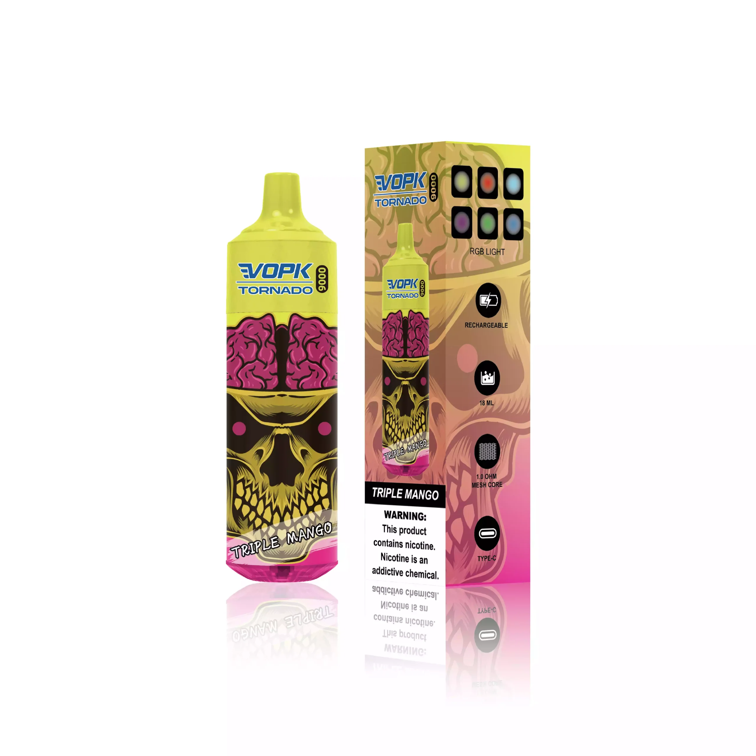 VOPK TORNADO 9000 Puffs Disposable Vape with 18ML Capacity and 5% Nicotine Options (22) VOPK TORNADO 9000 Puffs Disposable Vape with 18ML Capacity and 5% Nicotine Options (22)
