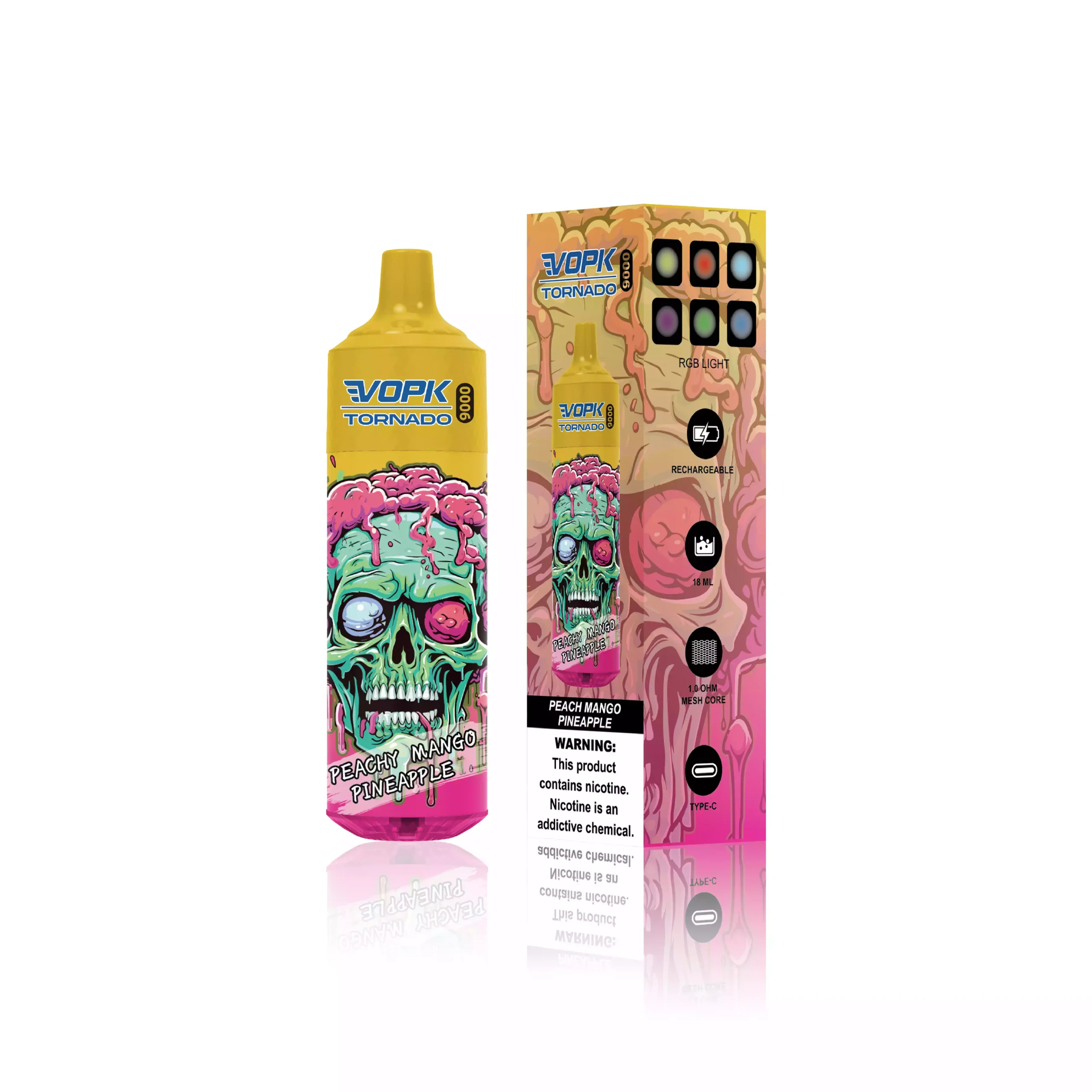 VOPK TORNADO 9000 Puffs Disposable Vape with 18ML Capacity and 5% Nicotine Options (23) VOPK TORNADO 9000 Puffs Disposable Vape with 18ML Capacity and 5% Nicotine Options (23)